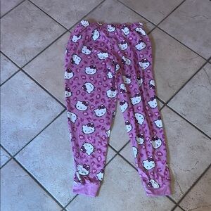 Hello Kitty Purple Pajama Bottoms with Playful Print (Woman’s not kids)